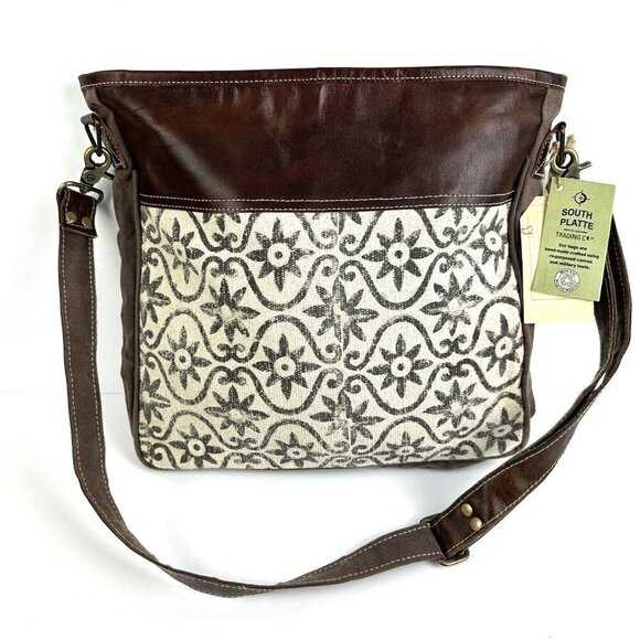 South Platte Trading Company Handbag Upcycled  Recycled Tents Canvas Purse New - Picture 1 of 10